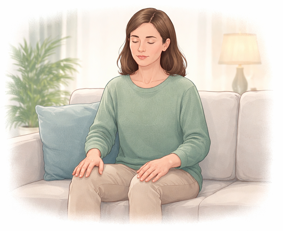 Bilateral tapping during EMDR therapy